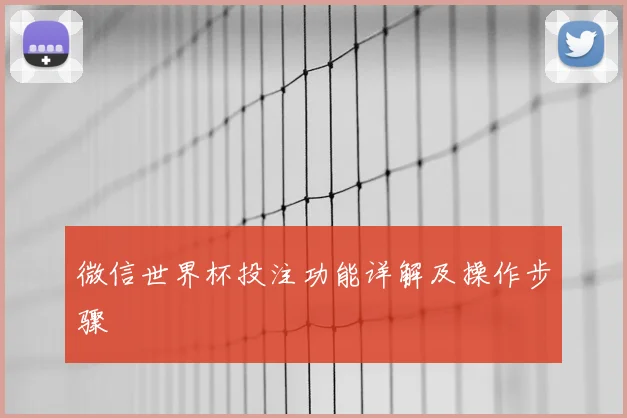 微信世界杯投注功能详解及操作步骤